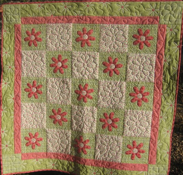 Applique Floral Quilt Applique Floral Quilt