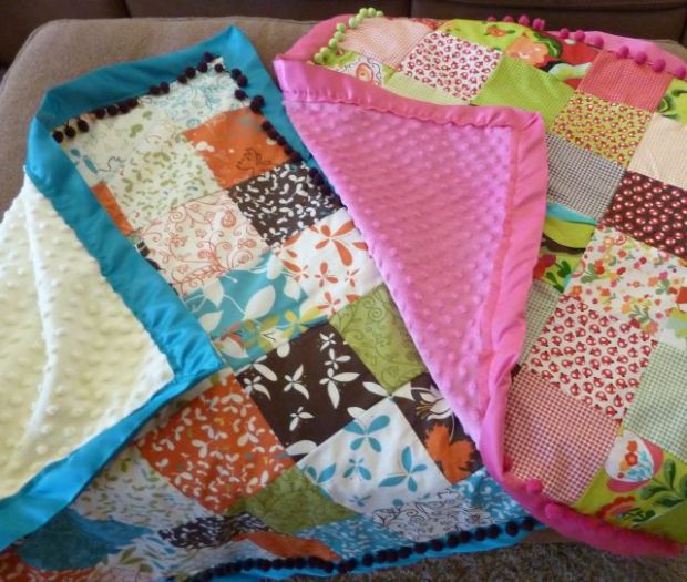 Charm Quilts with Minkee Backs