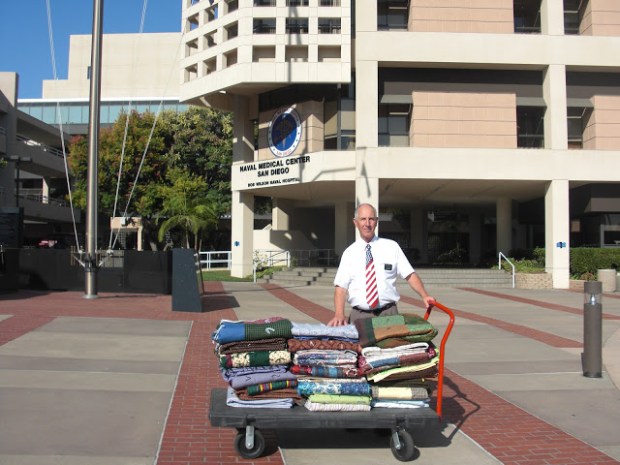 Delivering Wounded Warrior Quilts