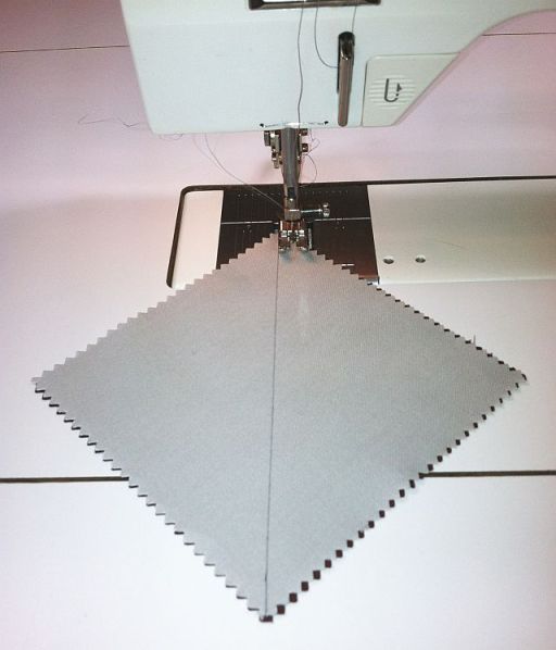 Sew 1/4 inch away from the line.