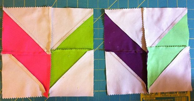 Seams Pressed Opposite Seams Pressed Opposite