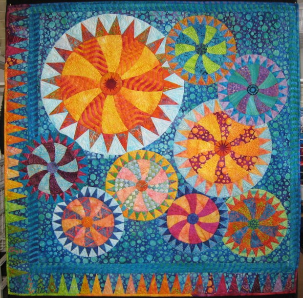 Reflections of a Rising Sun by Ann Petersen 2008 -40" x 40" Shared with Permission