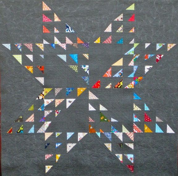 Seattle Star pieced by Katie Pedersen, machine quilted by Krista Withers, 60" x 60"