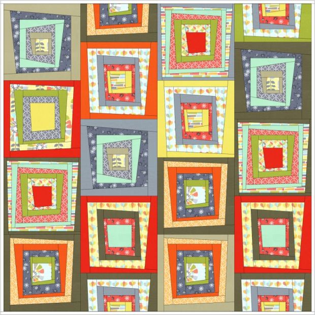 Modern Log Cabin Rough Sketch