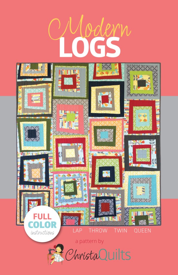 Modern Logs Quilt Pattern by Christa Watson of Christa Quilts