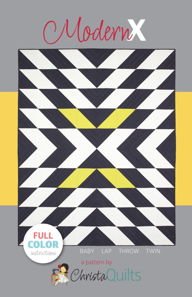 Modern X Quilt Pattern by Christa Watson of Christa Quilts