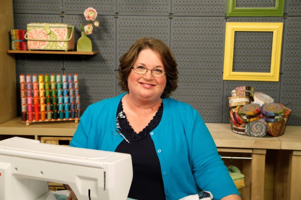 Amy Johnson on set at Craftsy