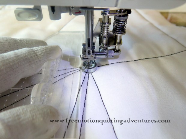 stitching with ruler