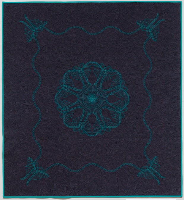 Swirling Butterflies Wholecloth Quilt