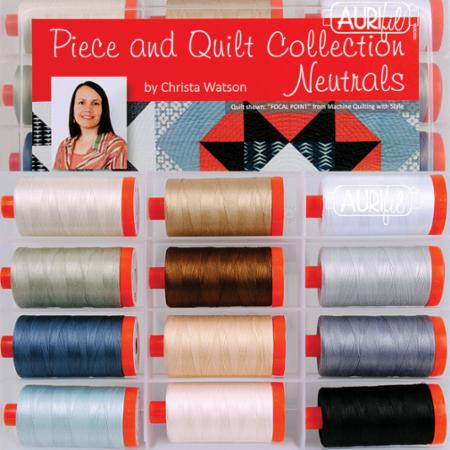 Piece and Quilt Neutrals Aurifil Thread from Christa Quilts