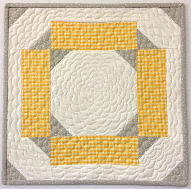 Machine Quilted Block