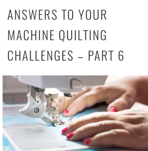 Machine Quilting Tips