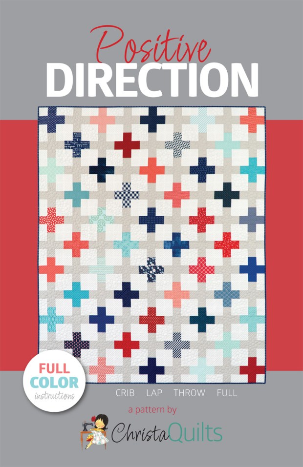 Positive Direction Pattern Cover by Christa Quilts