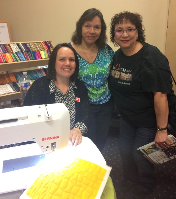 Machine quilting students