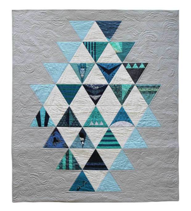 Modern Triangle Quilt by Becca Bryan