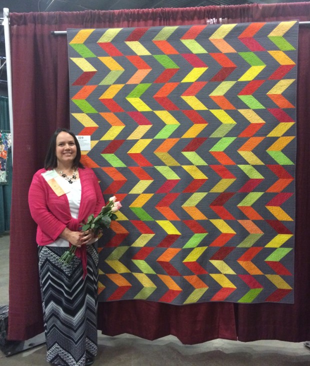 Feathered Chevrons at Vermont Quilt Festival