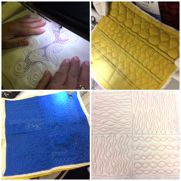 Free Motion Quilting: Student work in Christa Watson's class