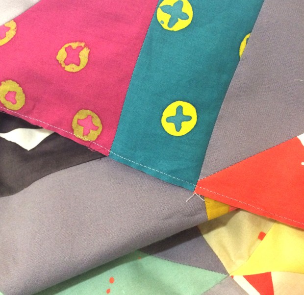 Victory lap around the quilt to secure the edges