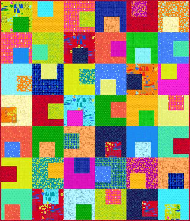 Gridwork recolored in EQ using modern marks