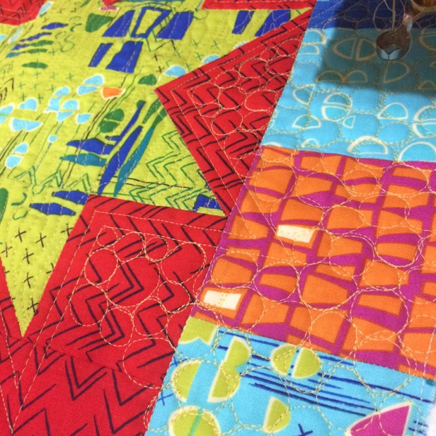 Yummy Texture created with free motion quiltign by Christa Watson