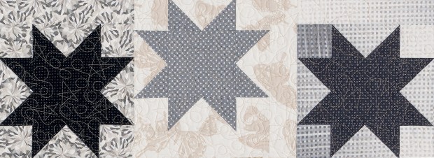 Machine quilting closeup on Starstruck