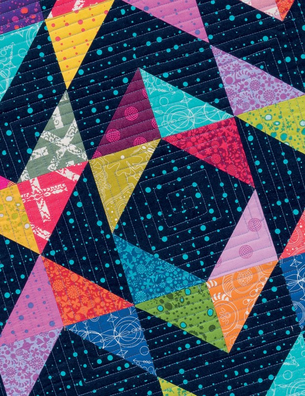 Machine quilting on S.W.A.K from Piece and Quilt with Precuts