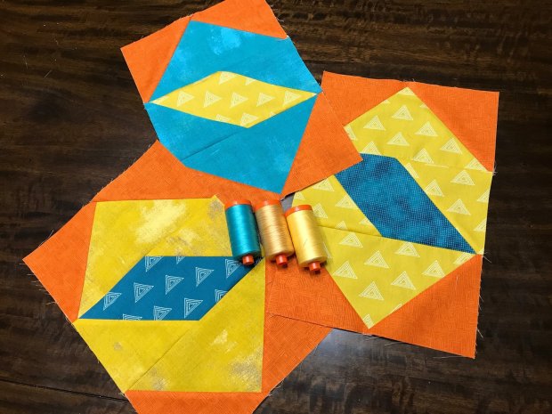 Twinkling Diamonds Blocks and Aurifil Thread