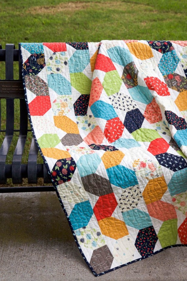 Squiggles by Kristin Esser, from Christa Watson's book Piece and Quilt with Precuts