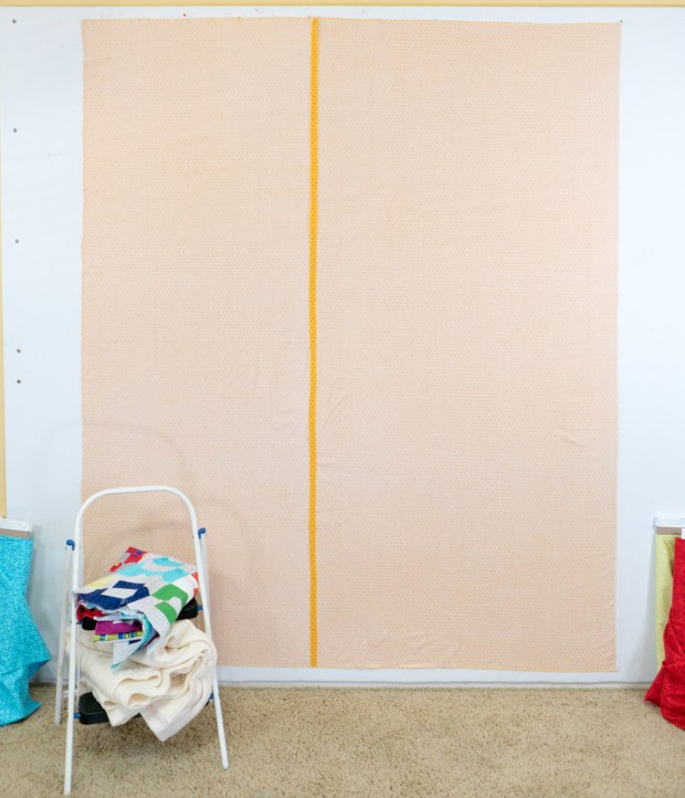 Smooth backing on the design wall