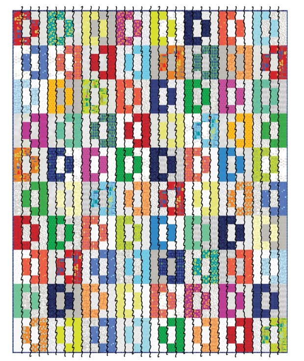 Quilting Plan for Modern Puzzle