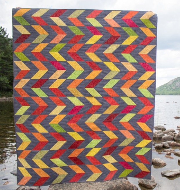 Feathered Chevrons with Kona Solids