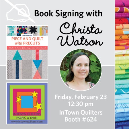 Christa at QuiltCon with Hobbs