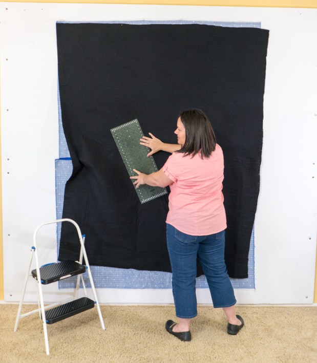 Spray basting a quilt by Christa Quilts