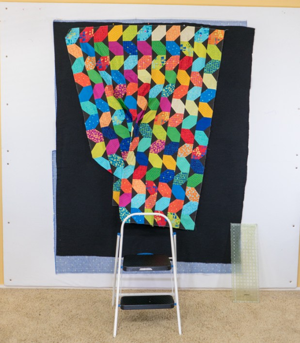 Spray basting a quilt by Christa Quilts