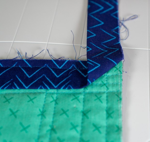 Folding the binding corner