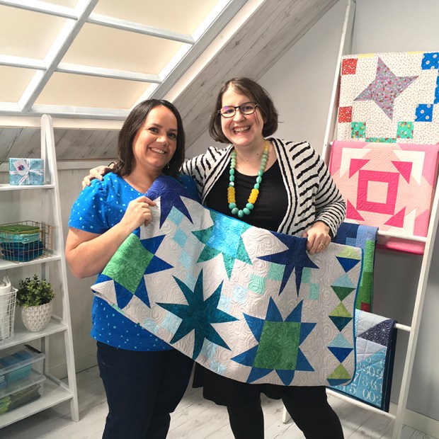 Linda on set at Craftsy