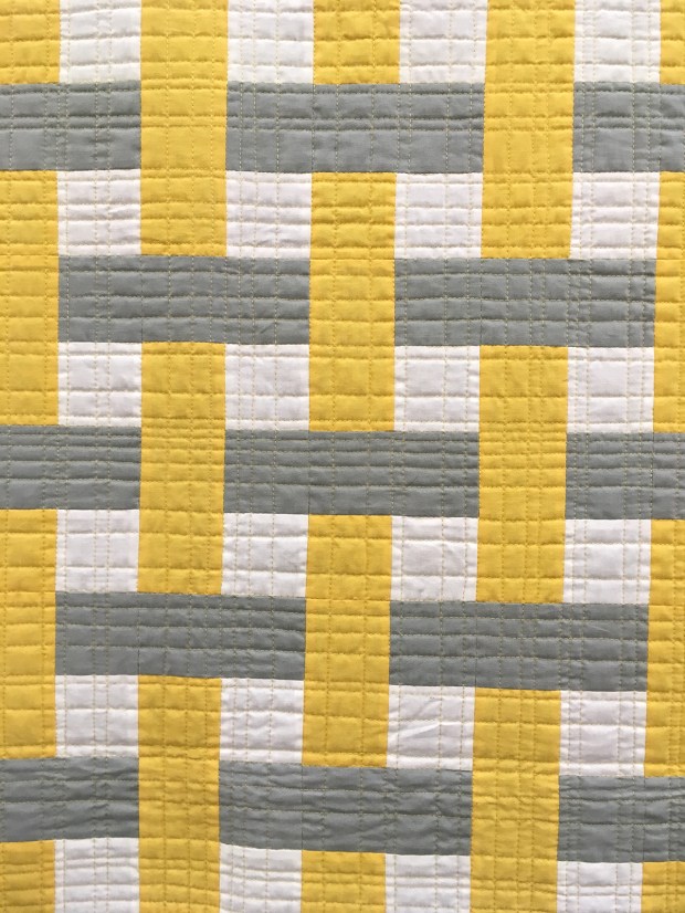 Color Weave Straight Line Quilting Detail