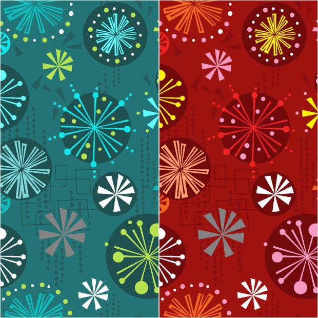 Fandangle Fabric, Baubles and Bits print