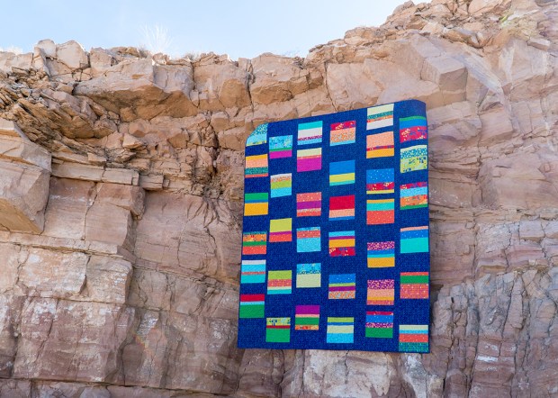 Improv Squares Quilt Pattern using Modern Marks Fabric