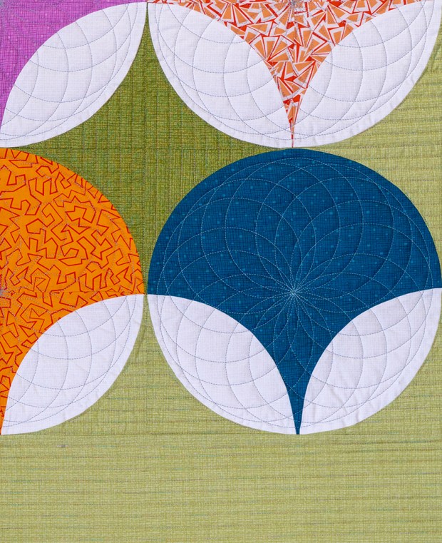 Quilting Detail for Pearl Pendants