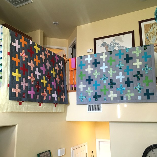 Surplus Strips Quilt Tops Warm and Cool
