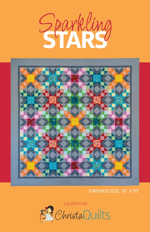 Sparkling Stars Quilt Pattern by Christa Quilts