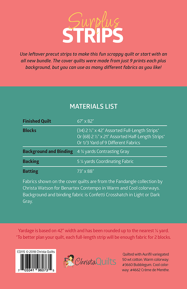 Surplus Strips Materials List