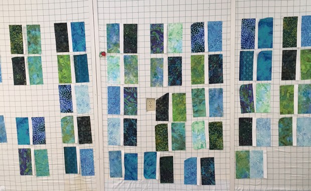 Stepping Stones Quilt Blocks in Progress