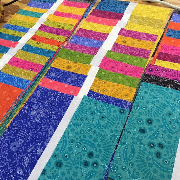 Fabric Cutting for Stepping Stones Quilt