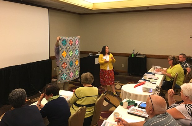 Showing Fandangle to Benartex Sales Reps