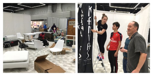 Quilt Market Booth Setup