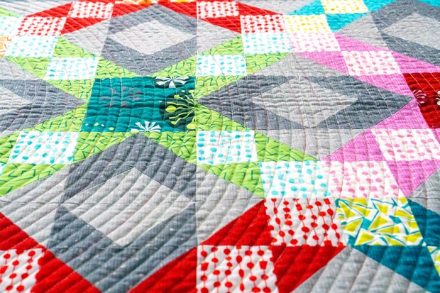 Walking foot quilting large spiral