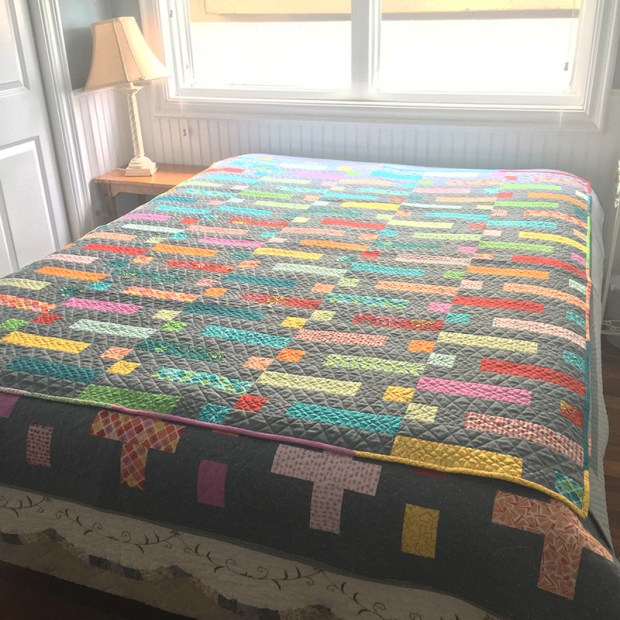 Quilts on the bed at the beach