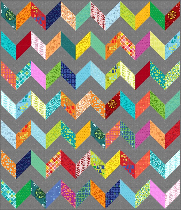 Charming Chevrons Quilt pattern with Christa Watson Fabric